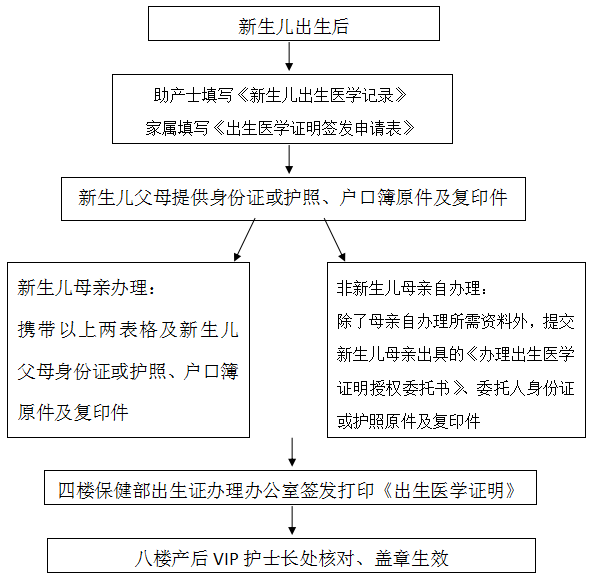 资阳区妇幼保健院《出生医学证明》 首次签发流程(图1)